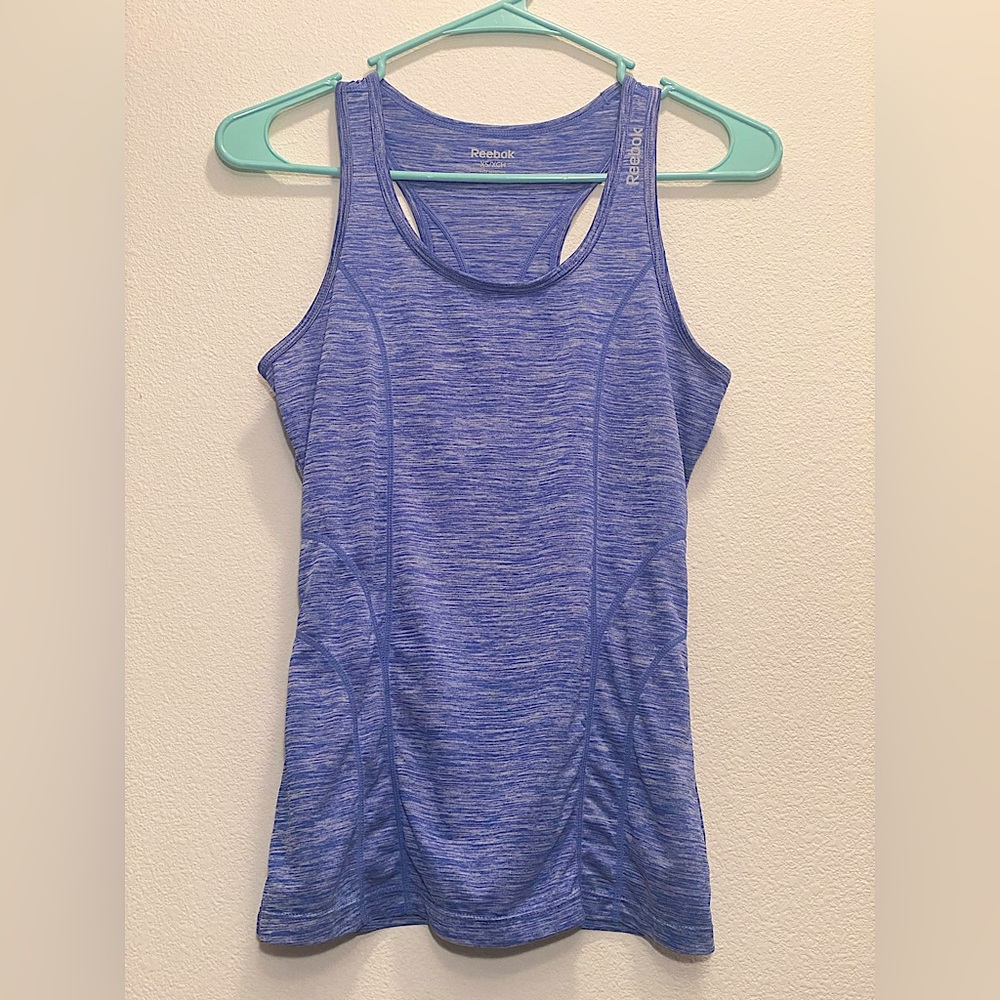 Reebok Women’s ATHLETIC / Athleisure Tank Top Size X-Small Blue & White